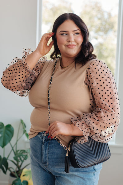 Dots on My Sleeves Blouse Womens Southern Soul Collectives