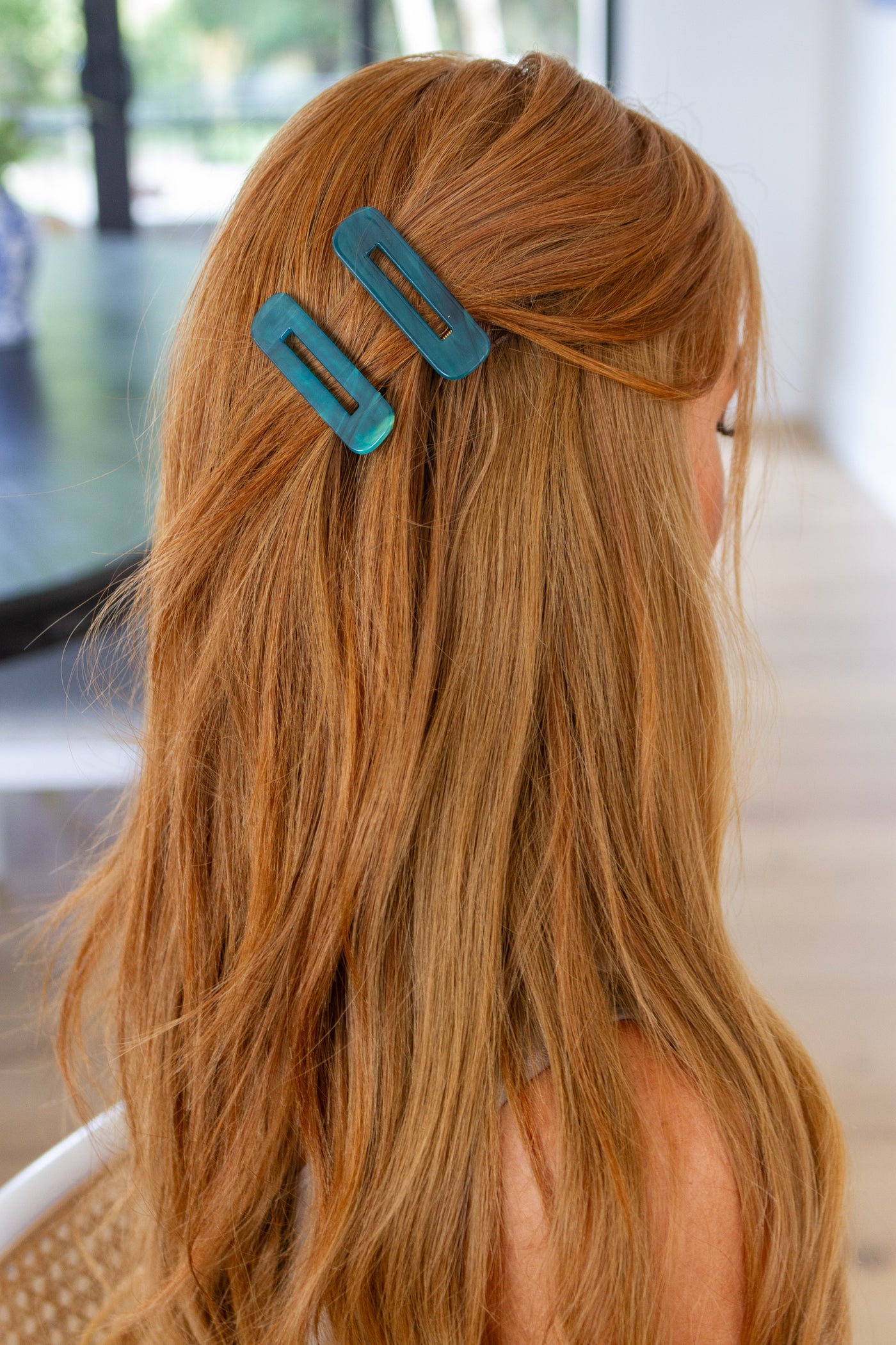 Double Trouble 2 Pack Hair Clip in Sea Blue Womens Southern Soul Collectives 