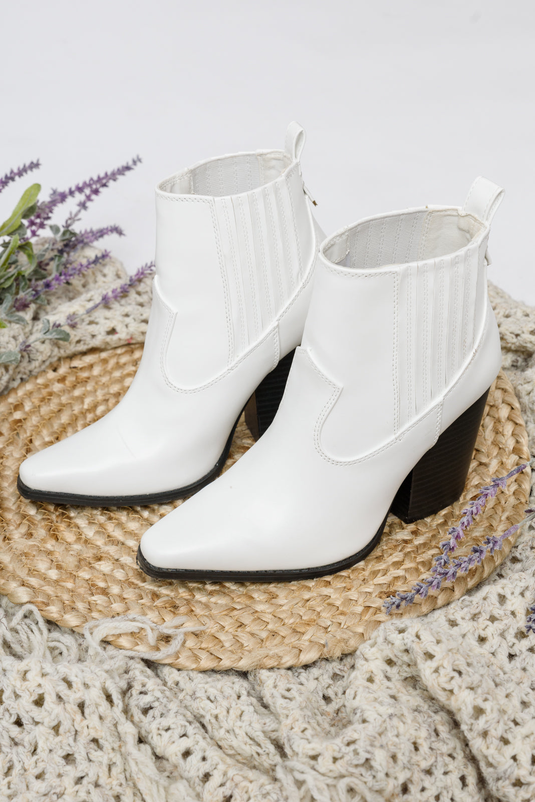 Easy As That White Western Ankle Boots Womens Southern Soul Collectives 
