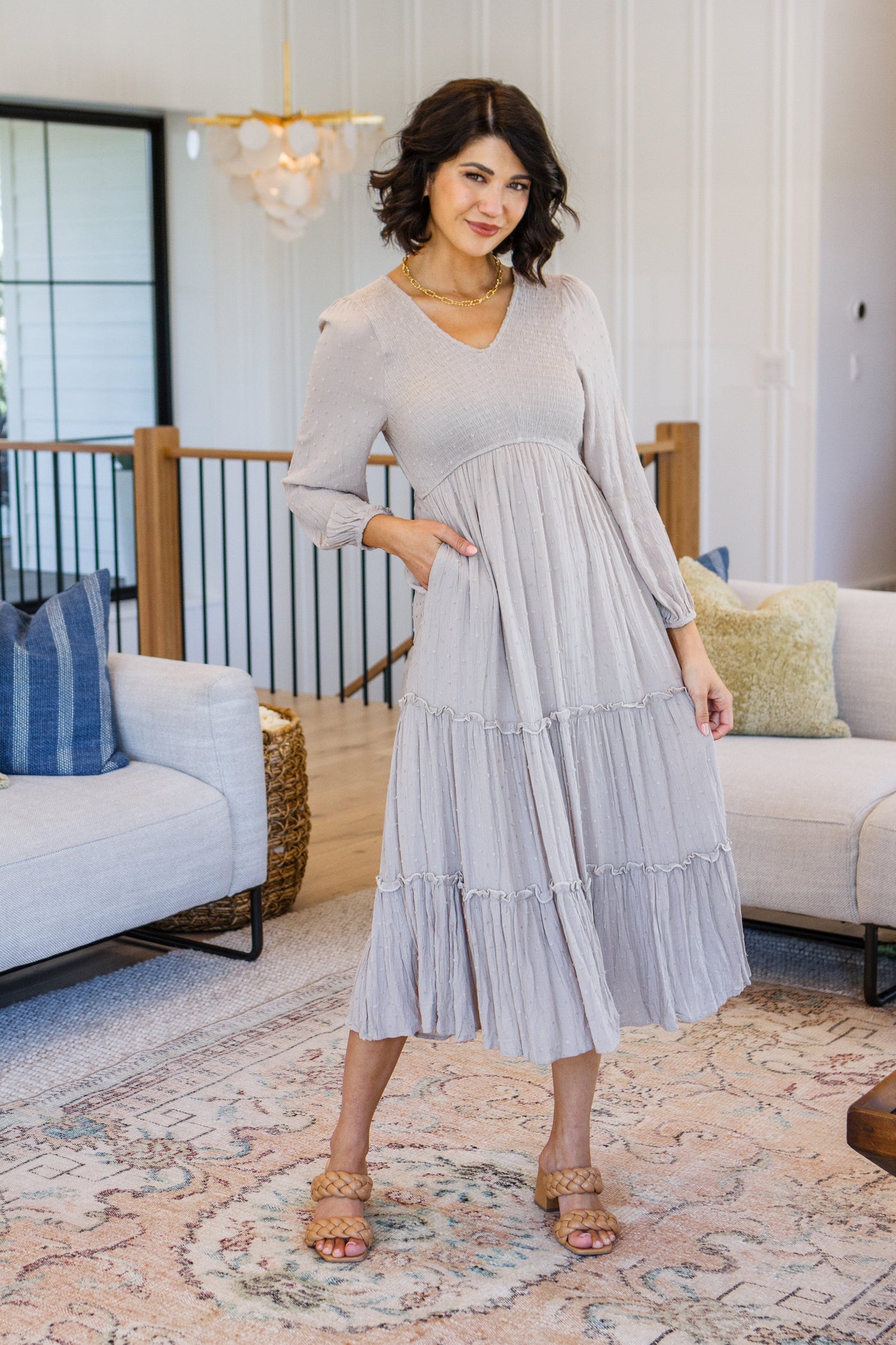 Easy Come, Easy Go Tiered Midi Dress Womens Southern Soul Collectives 