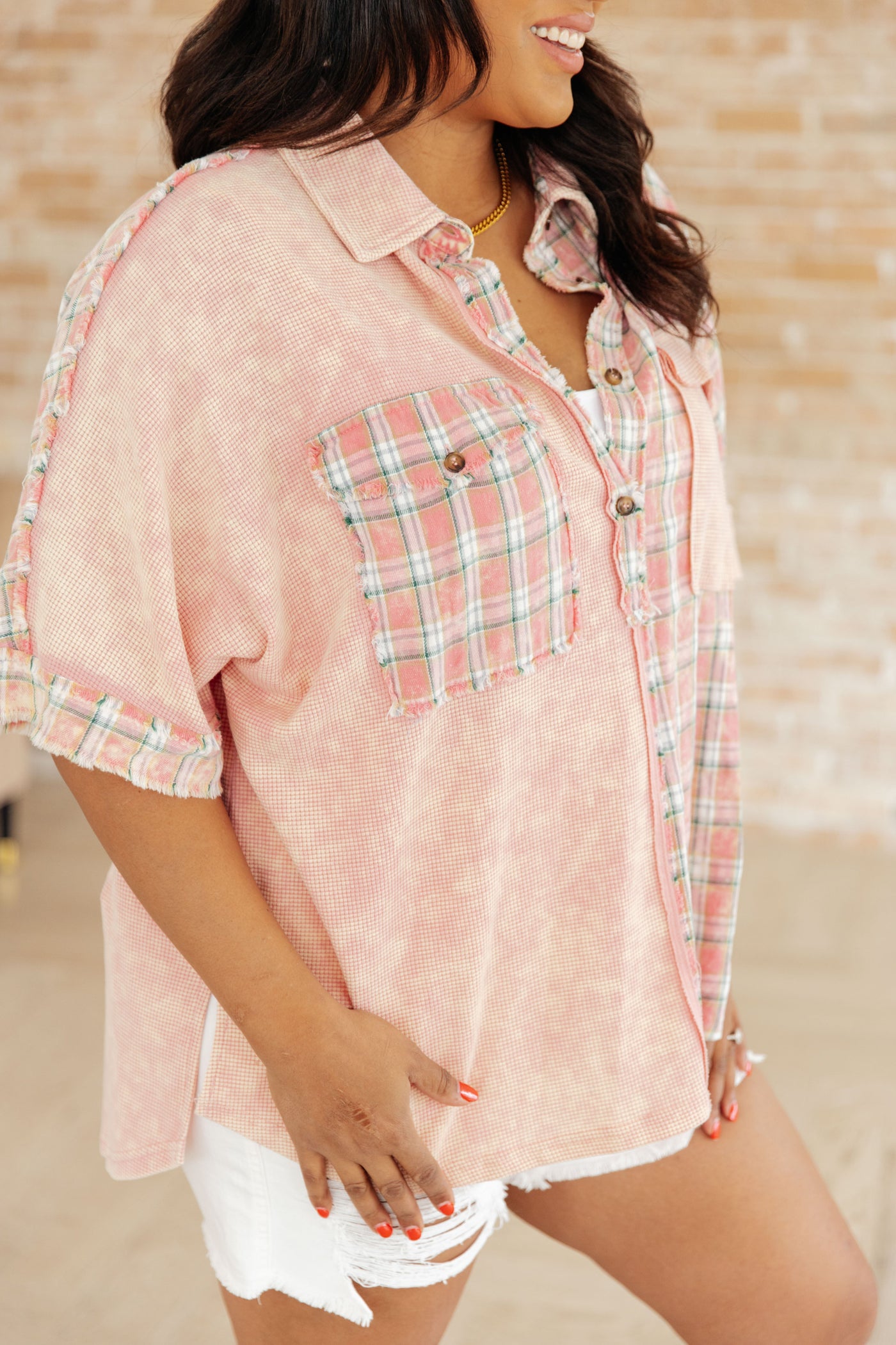Easy to Please Plaid Color Block Top Tops Southern Soul Collectives