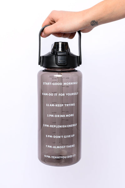 Elevated Water Tracking Bottle in Black - Southern Soul Collectives