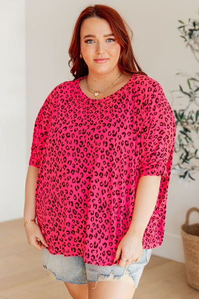 Essential Blouse in Hot Pink Leopard Southern Soul Collectives