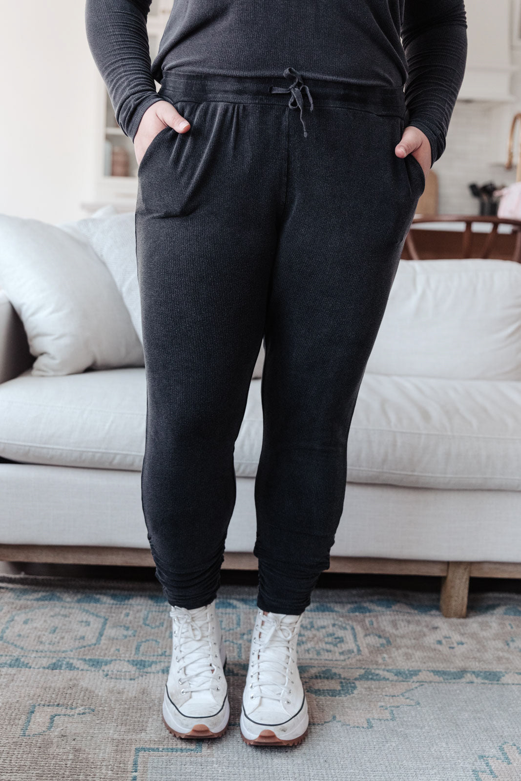 Essential Lounge Joggers In Black Lava Womens Southern Soul Collectives 