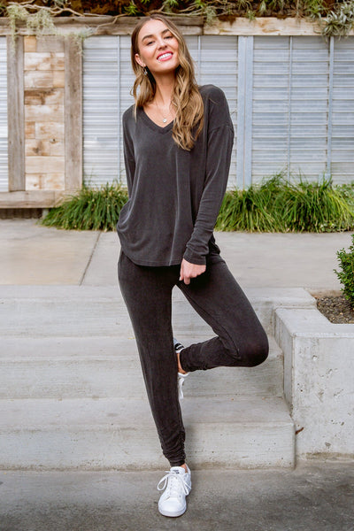 Essential Lounge Top In Black Lava Womens Southern Soul Collectives 