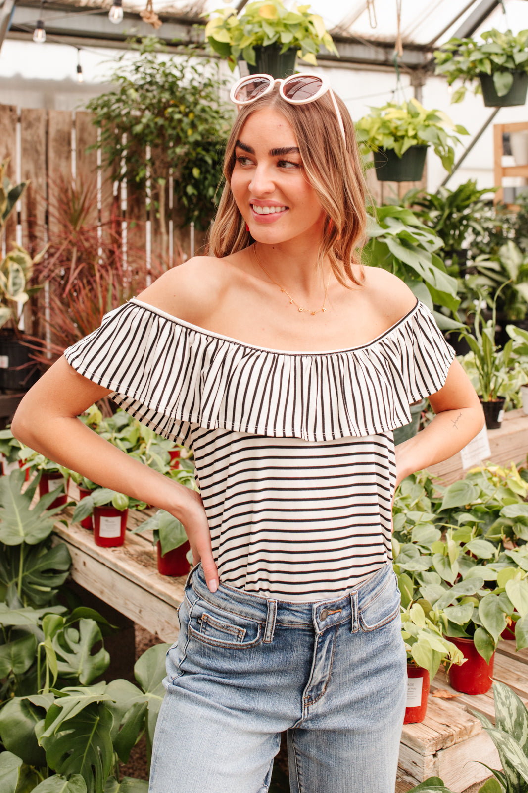 Extra Time Striped Top Womens Southern Soul Collectives 