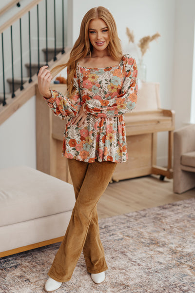 Fall For Florals Babydoll Top - Southern Soul Collectives