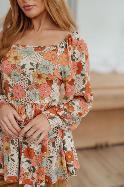 Fall For Florals Babydoll Top - Southern Soul Collectives