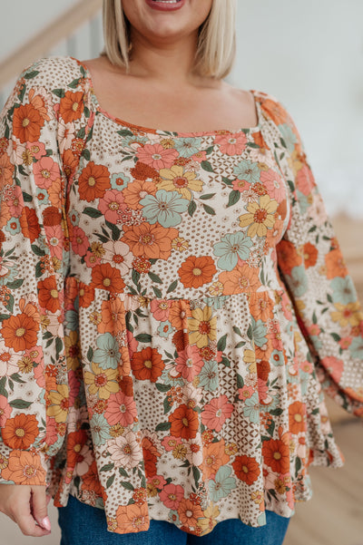 Fall For Florals Babydoll Top - Southern Soul Collectives