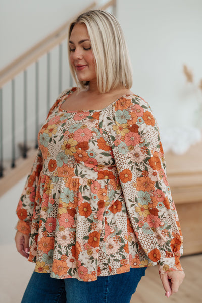 Fall For Florals Babydoll Top - Southern Soul Collectives