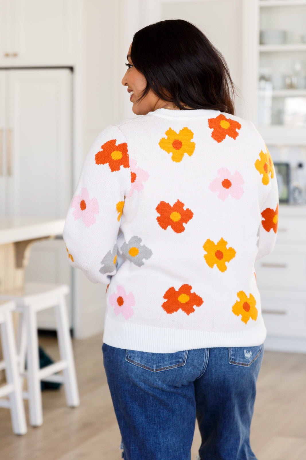 Falling Flowers Floral Sweater Tops Southern Soul Collectives