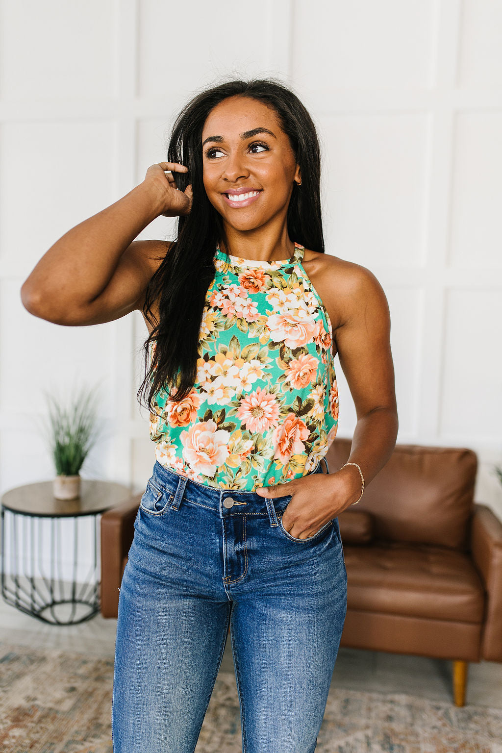 Fiddle Dee Dee Floral Halter Top Womens Southern Soul Collectives 