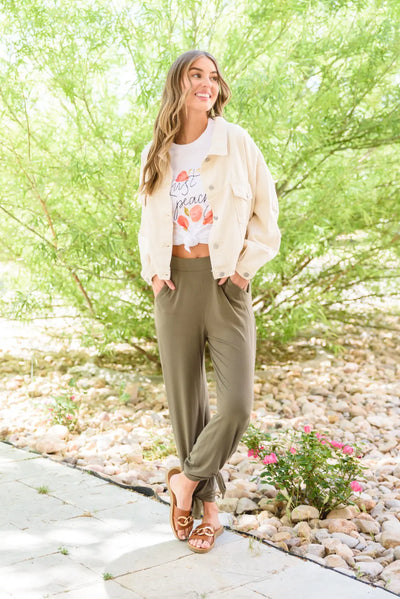 First Class Pants In Olive Womens Southern Soul Collectives 