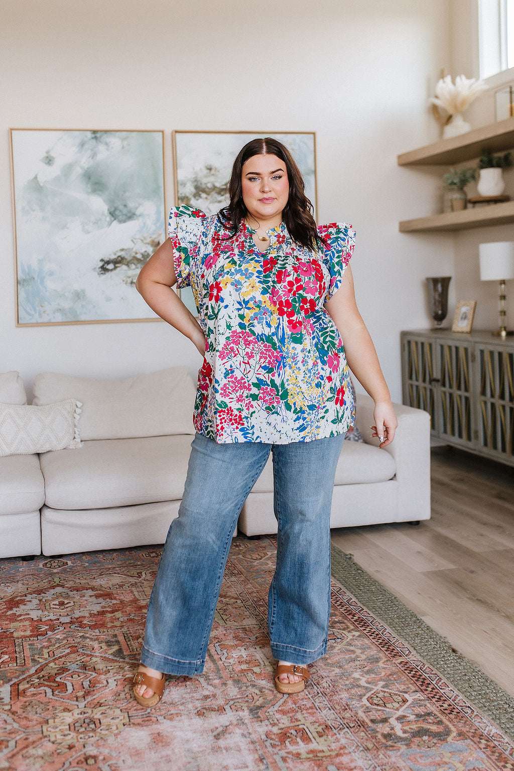 Floral Impressions Blouse Womens Southern Soul Collectives 