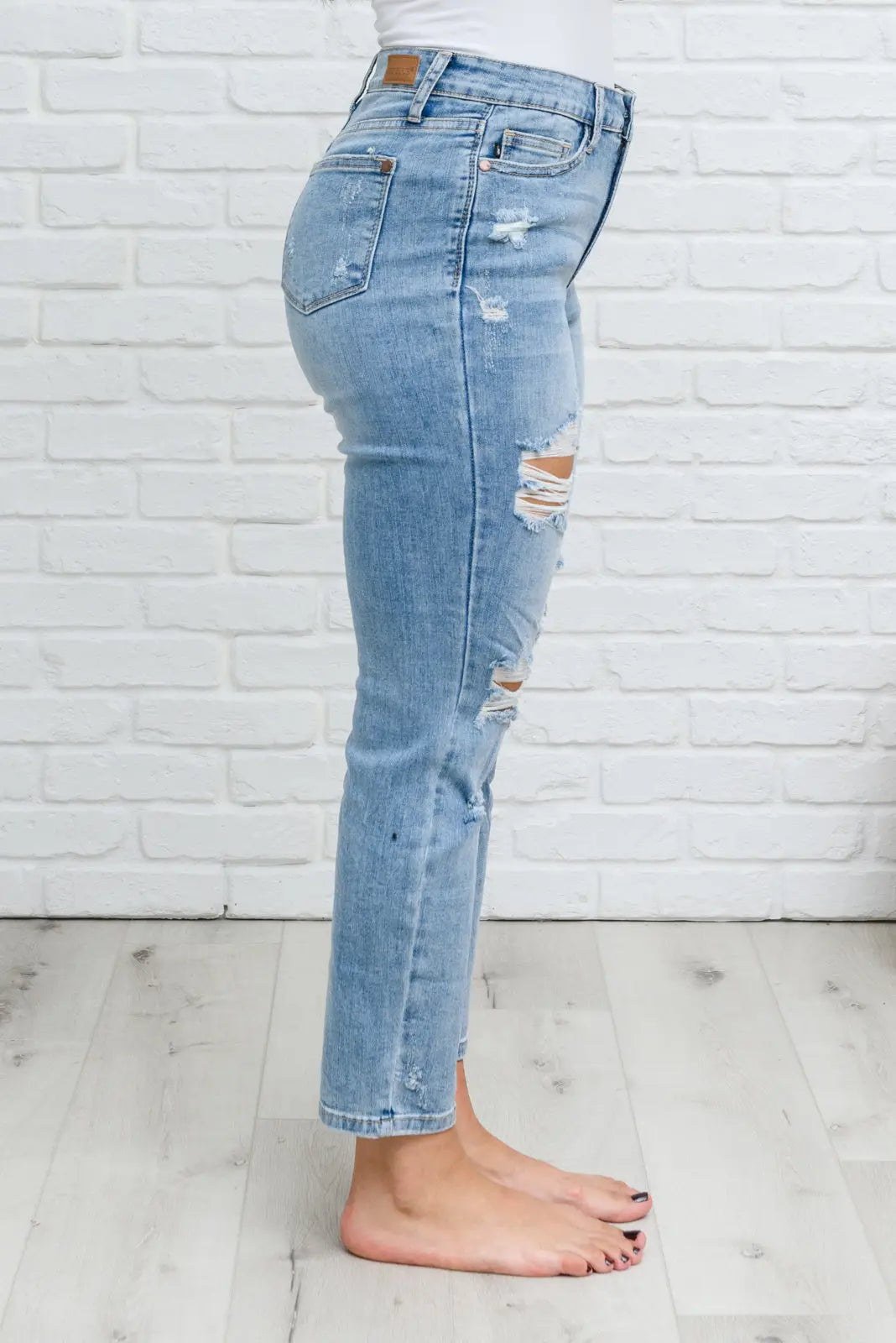 Florence High Waist Destroyed Boyfriend Judy Blue Jeans Womens Southern Soul Collectives 