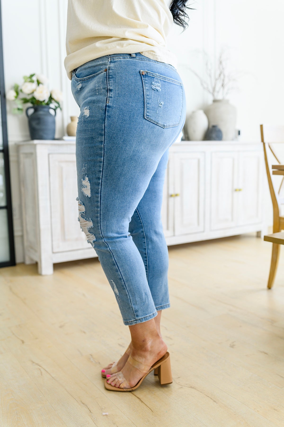 Florence High Waist Destroyed Boyfriend Judy Blue Jeans Womens Southern Soul Collectives 