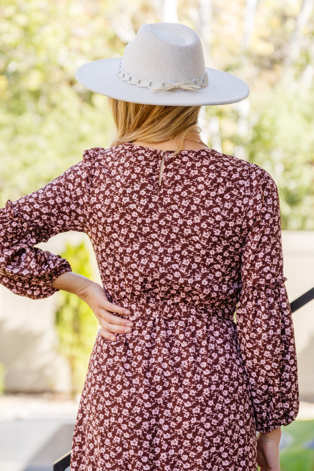 Flow With The Times Floral Midi Dress In Brown Womens Southern Soul Collectives 