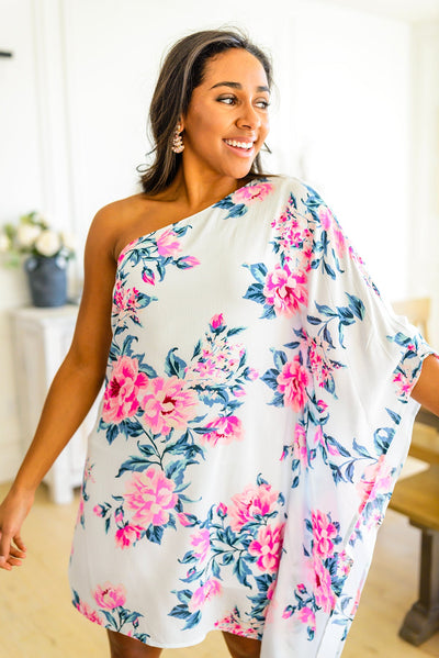 Forever Smitten Floral One Shoulder Dress Womens Southern Soul Collectives 