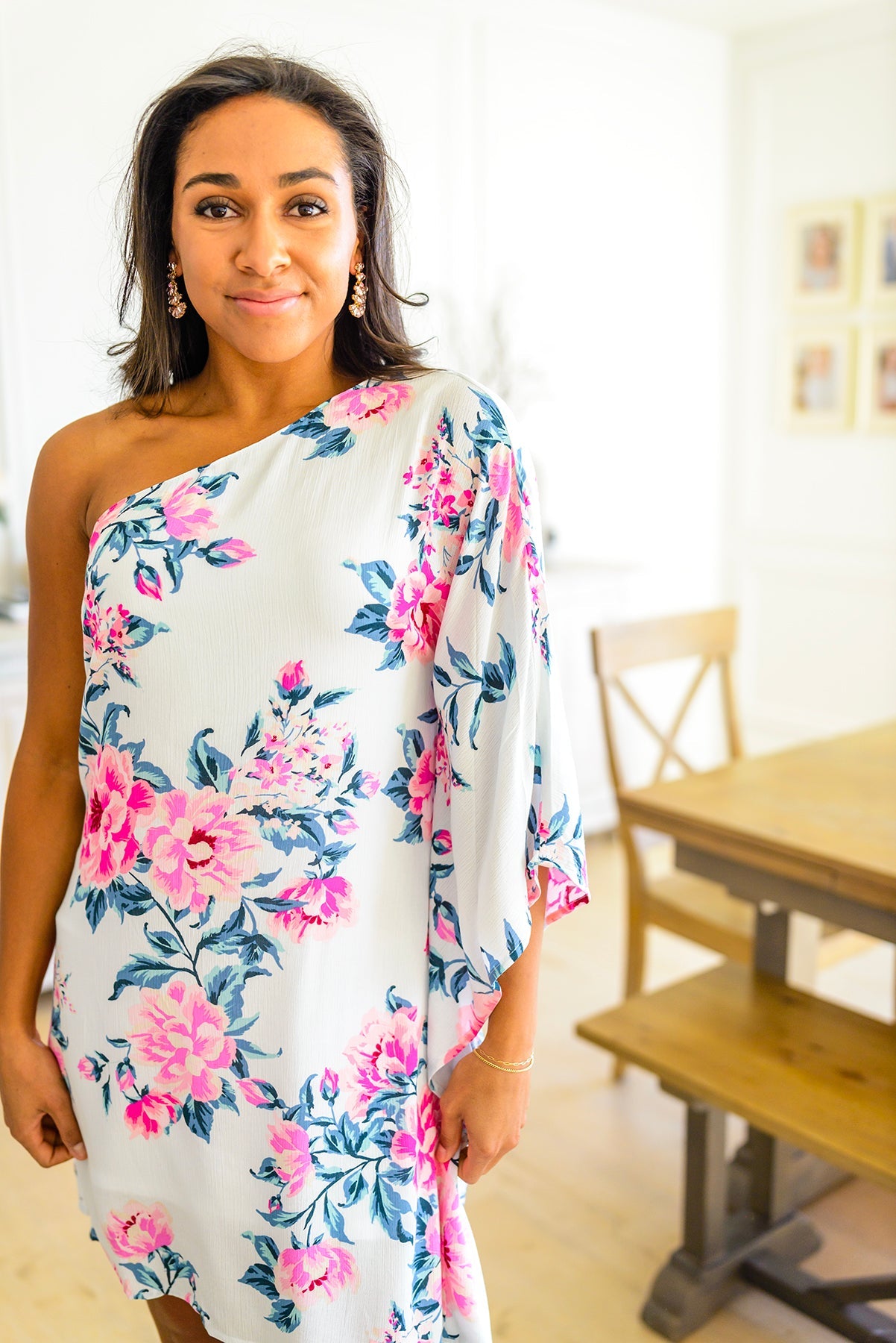 Forever Smitten Floral One Shoulder Dress Womens Southern Soul Collectives 
