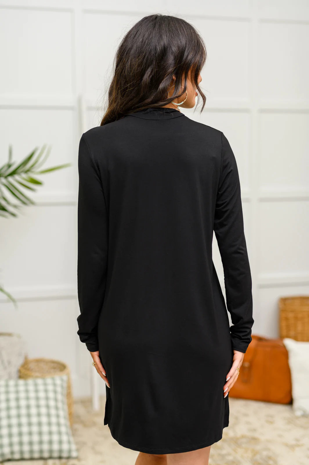 Frankie Mock Neck Dress in Black Womens Southern Soul Collectives 