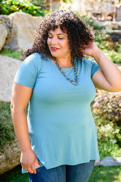 Fresh Feels A-line Top In Teal Blue Womens Southern Soul Collectives 
