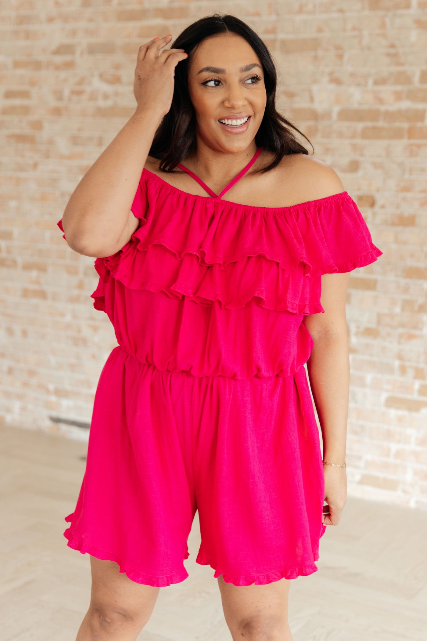 Friday I'm in Love Ruffled Romper Jumpsuits & Rompers Southern Soul Collectives