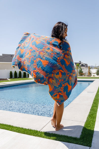 Luxury Beach Towel in Bird Of Paradise Womens Southern Soul Collectives 