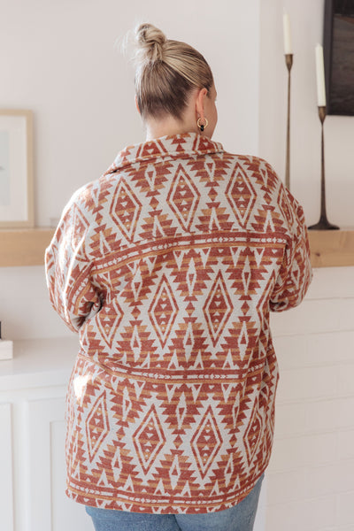 Gather Round Aztec Shacket Womens Southern Soul Collectives