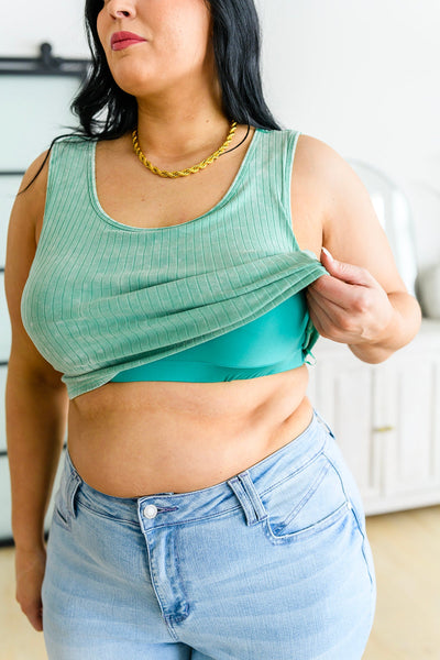 Get On My Level Cropped Cami in Mint Womens Southern Soul Collectives 