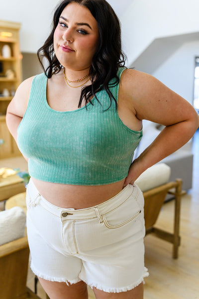 Get On My Level Cropped Cami in Mint Womens Southern Soul Collectives 