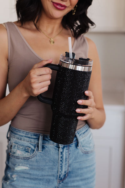 Glam Girl 40 oz Rhinestone Tumbler in Black Womens Southern Soul Collectives