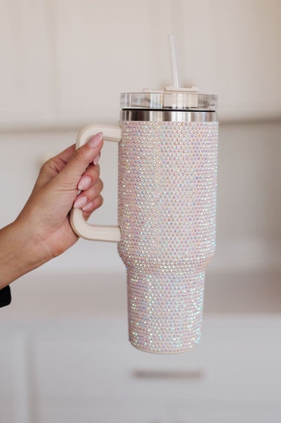 Glam Girl 40 oz Rhinestone Tumbler in White Womens Southern Soul Collectives