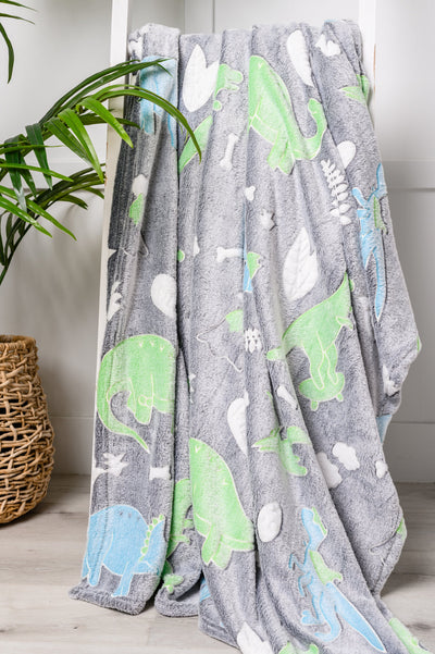 Glow in the Dark Blanket in Dinosaurs Womens Southern Soul Collectives