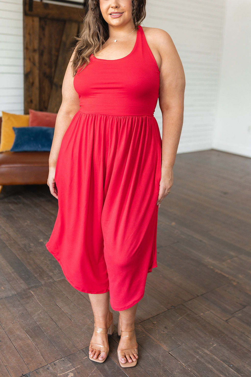 Good Idea Jumpsuit in Red Womens Southern Soul Collectives 