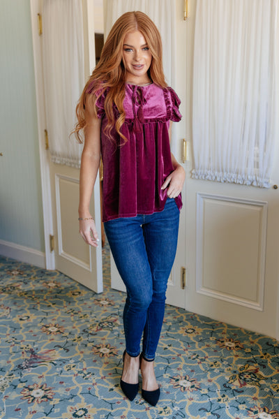 Velveteen Queen Blouse in Magenta Womens Southern Soul Collectives