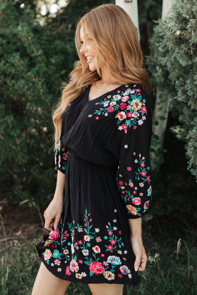 Happy To See You Floral Embroidered Dress Womens Southern Soul Collectives 