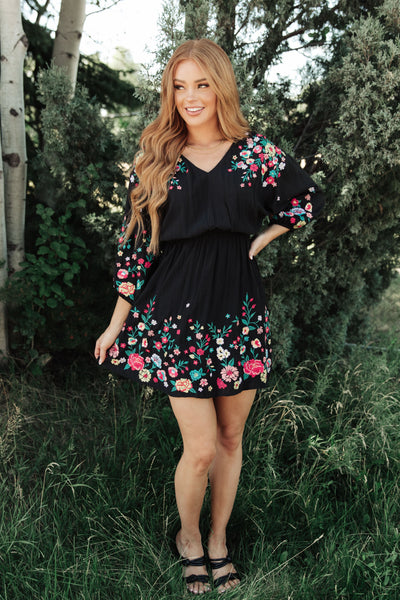 Happy To See You Floral Embroidered Dress Womens Southern Soul Collectives 