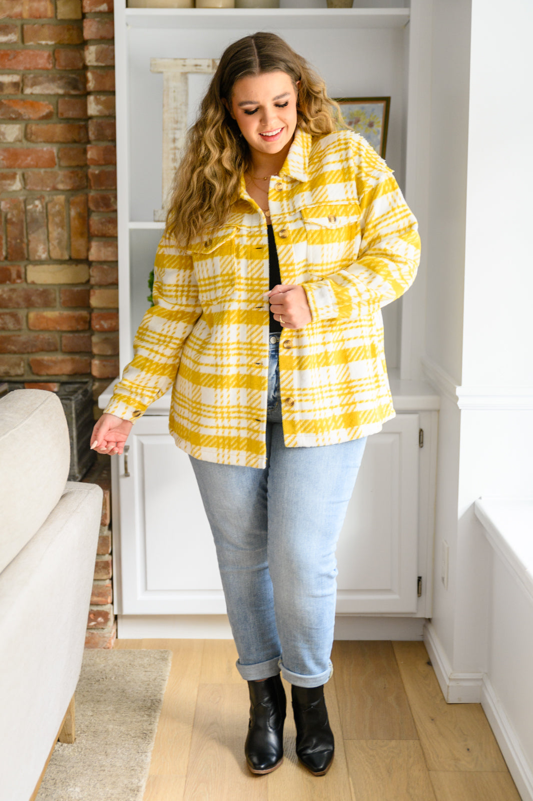 Hard To Miss Shacket In Mustard Womens Southern Soul Collectives 