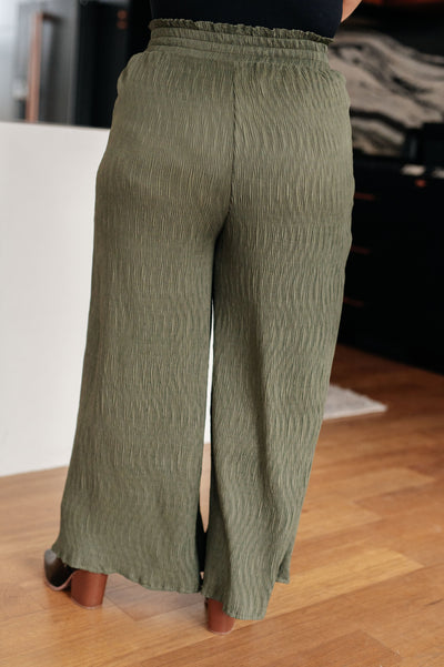 Harmony High Rise Wide Pants in Olive Womens Southern Soul Collectives