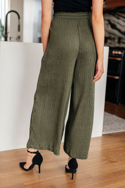 Harmony High Rise Wide Pants in Olive Womens Southern Soul Collectives