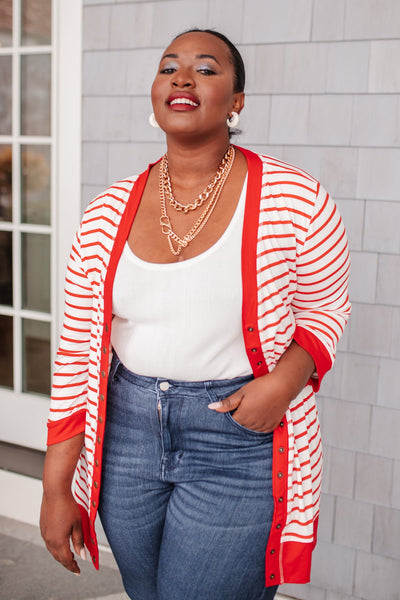 Have You Heard Cardigan in Red Womens Southern Soul Collectives 