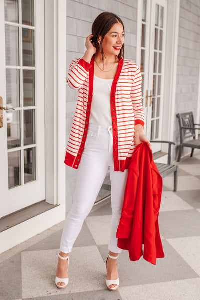 Have You Heard Cardigan in Red Womens Southern Soul Collectives 