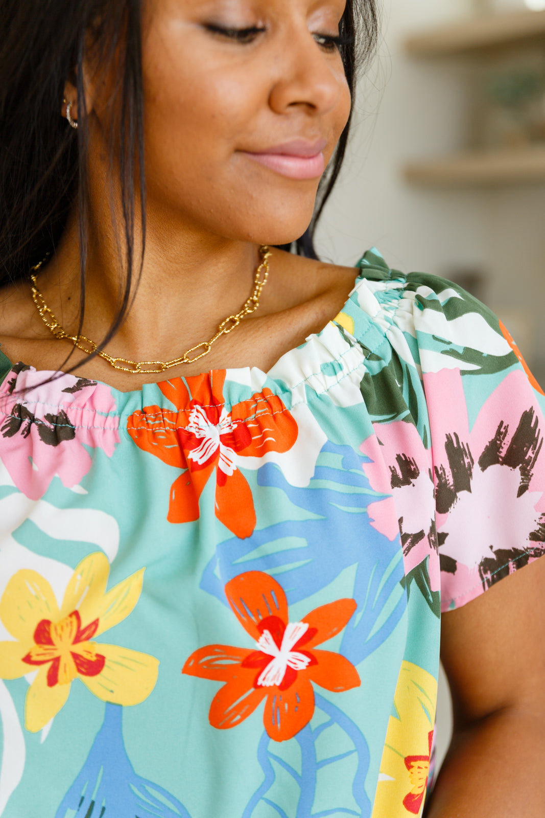 Hawaii's Finest Floral Top Womens Southern Soul Collectives 