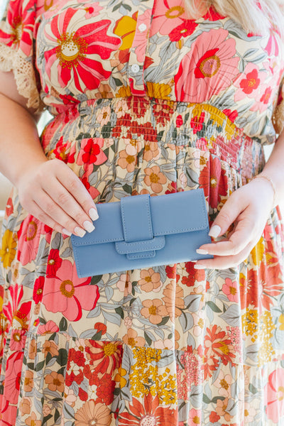 Hello Spring Oversized Wallet in Light Blue Womens Southern Soul Collectives 