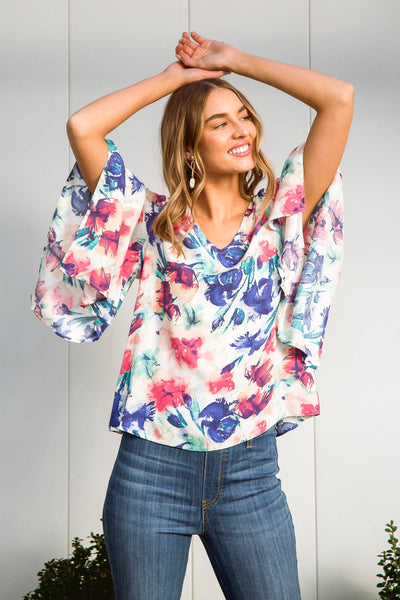 Hello There Floral Top Womens Southern Soul Collectives 