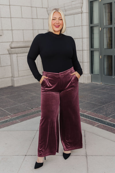 High Society Velvet Wide Leg Trousers - Southern Soul Collectives