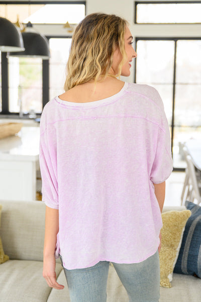 Hold Me Close Short Sleeve Top in Lavender Womens Southern Soul Collectives 