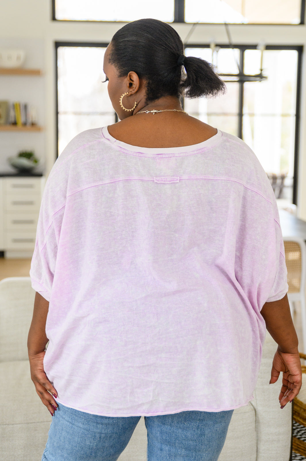 Hold Me Close Short Sleeve Top in Lavender Womens Southern Soul Collectives 