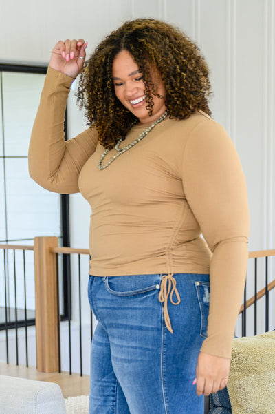 Hold Me Tight Ribbed Long Sleeve Top In Tan Womens Southern Soul Collectives 