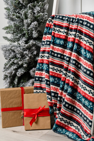 Holiday Fleece Blanket in Sweater Knit Womens Southern Soul Collectives